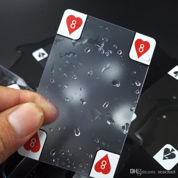 5.7CM*8.8CM New Transparent Waterproof PVC Poker Playing Cards Plastic Crystal Waterproof Wareable Ware Resistant SC141
