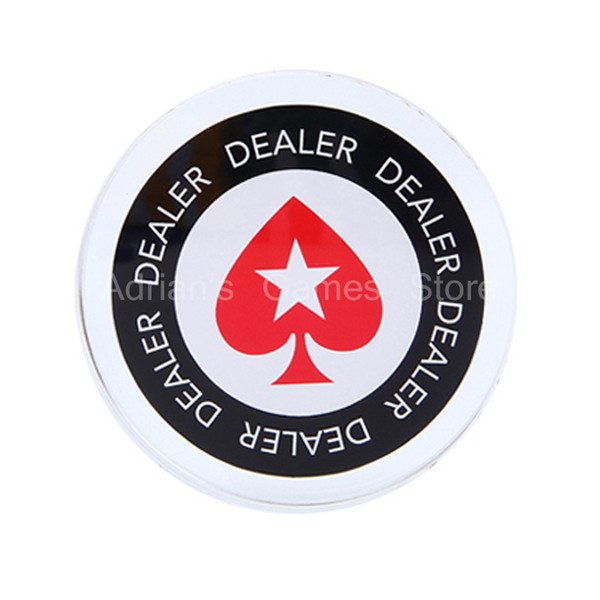 Stupendous Big Acrylic Poker Dealer Button Pokerstars Card Guard Poker Stars Dealer Card Protector