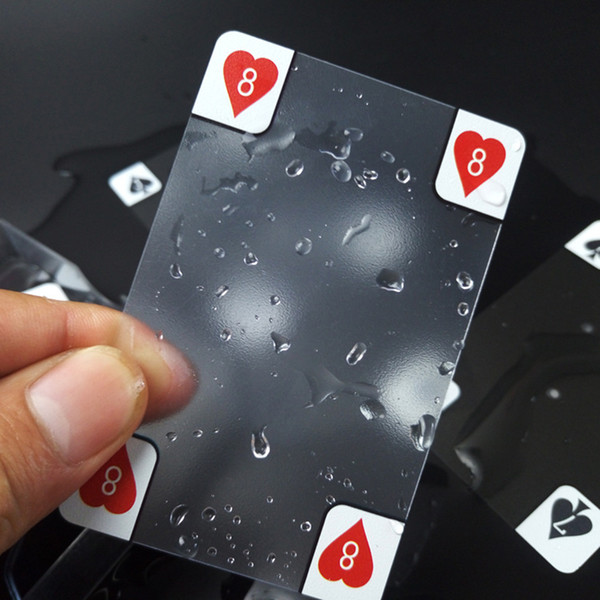 5.7CM*8.8CM New Transparent Waterproof PVC Poker Playing Cards Plastic Crystal Waterproof Wareable Ware Resistant SC141
