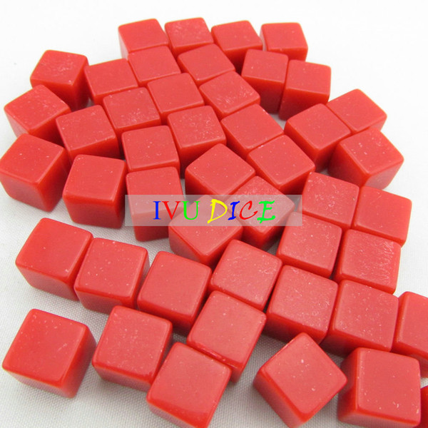 20pcs 12MM teaching blank dice Red clear special game party machine Solid color Children dices bosons IVU