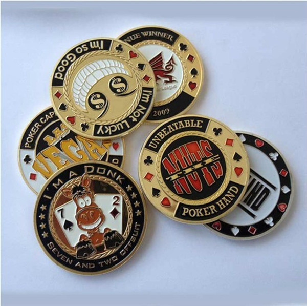 Metal Banker Press Card Poker Chips Texas Hold'em Accessories Souvenir commemorative coins porker star Protector SC139