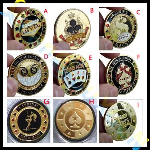 Metal Banker Press Card Poker Chips Texas Hold'em Accessories Souvenir commemorative coins porker star Protector