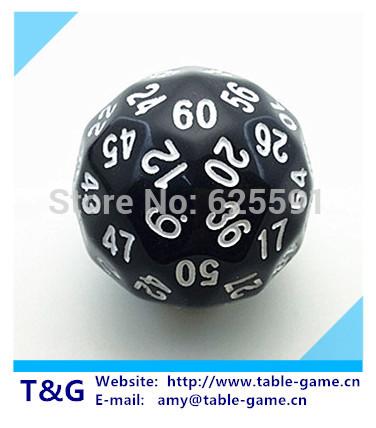 T&G dice High Quality Black 60 Sided D60 Big Dice Toy Dungeon and Dragons rpg d&d dados