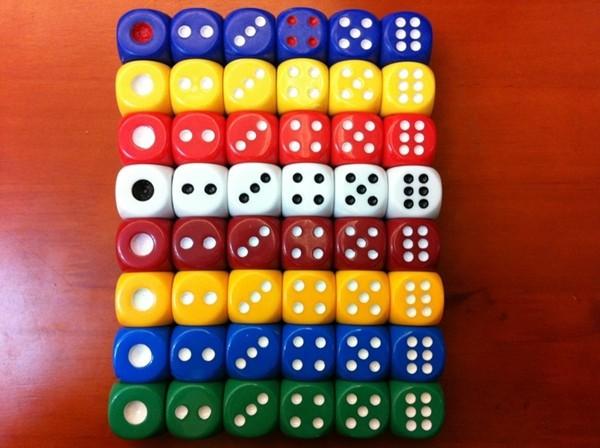 Color 6 Sided Dice 22mm Big Size Dices D6 Party Drinking Game Toy Funny Acrylic Boson Good Price High Quality #R6