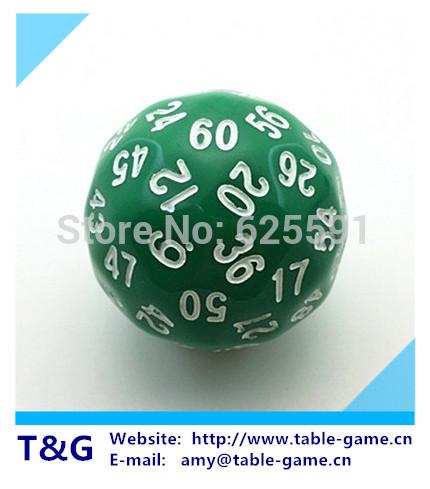 T&G dice High Quality Green 60 Sided D60 Dice Dungeon and Dragons rpg d&d dados
