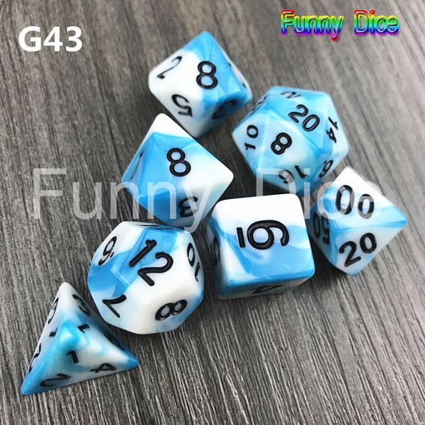 Plastic 7 pieces Dice D4-D20 For Board Game Sports&Games