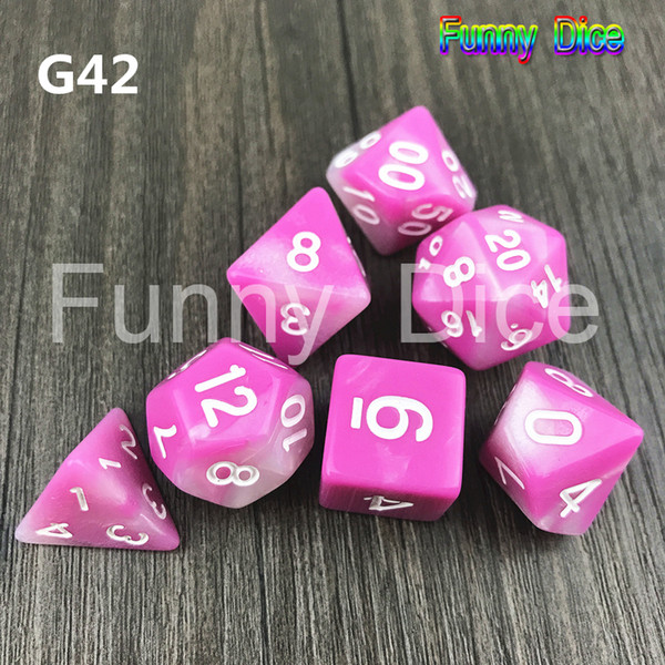 Plastic 7 pieces Dice D4-D20 For Board Game