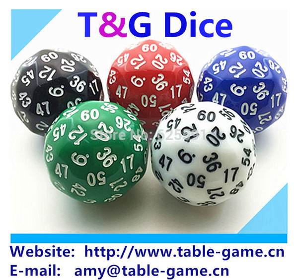 T&G dice 1pc High quality 60 sided dice,D60 dice,polyhedral dice for board game,number 1-60,Dungeon and Dragons rpg d&d dados