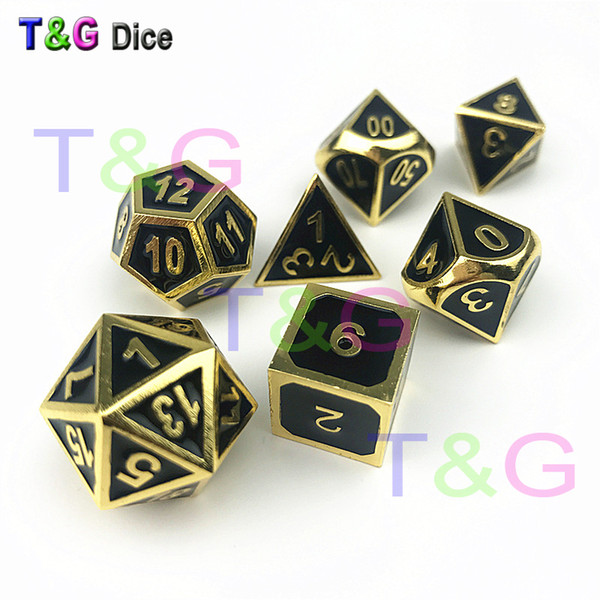 Metal Silver Color Dice With Box For DND Game Kids Birthday Gift