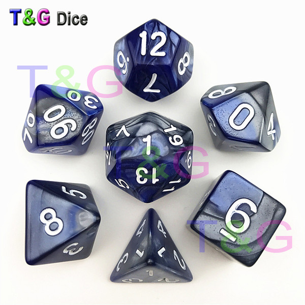 Dice Set 7 pc d20 d12 d10 d6 D&D RPG