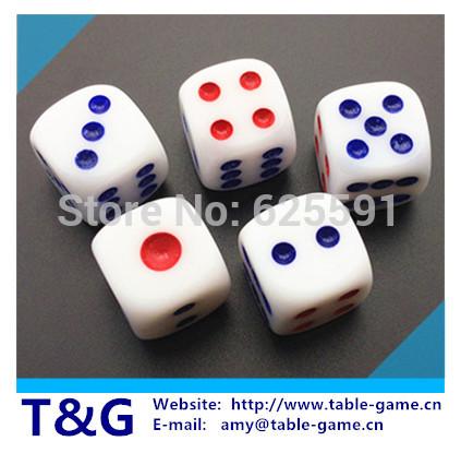 5pcs/set T&G dice High Quality 14mm White Drinking Dice for sale