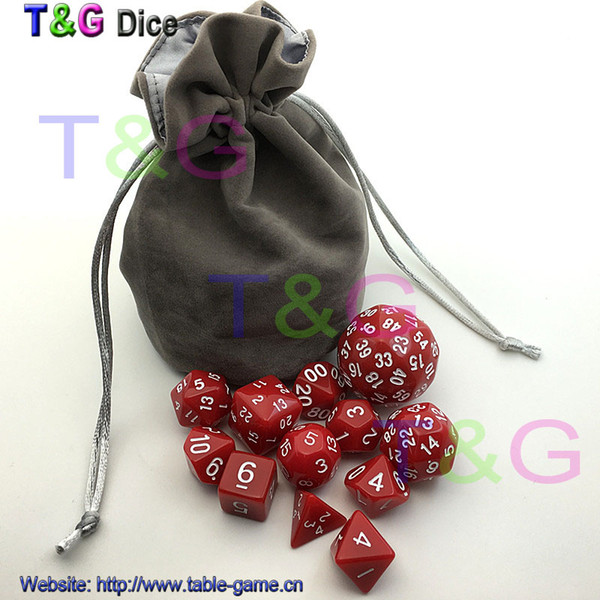 12pcs Digital Dice Set Free VELVET POUCH BAG 3 Colors d4 d6 d8 3xd10 d12 d16 d20 d24 d30 d60 for dnd RPG Playing Game Dice