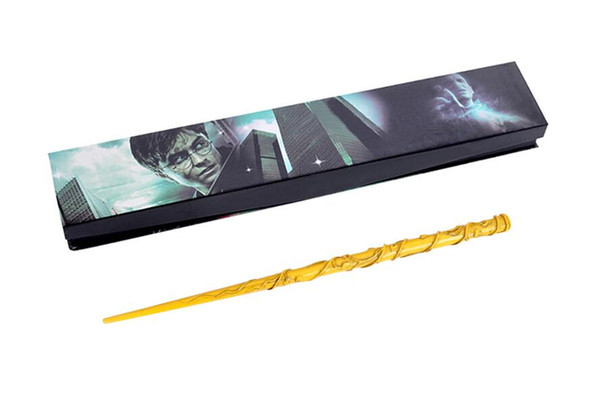 Movie Harry Potter Magic Wand Cosplay Hermione Granger Role Play Resin Magical Wand Gift Box Harry Potter Magic Wands Toy