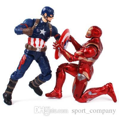 Marvel Toys The Avenger Super Hero Thor Captain America Iron Man PVC Action Figure Collectible Model Toy Dolls for Kids Gift