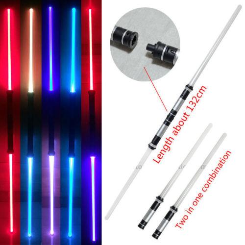 2PCS Lightsaber LED Flashing Light Sword Toys Cosplay Prop Christmas Boy Girl Toys Gift Induction Discoloration Flash Music Creative Gift