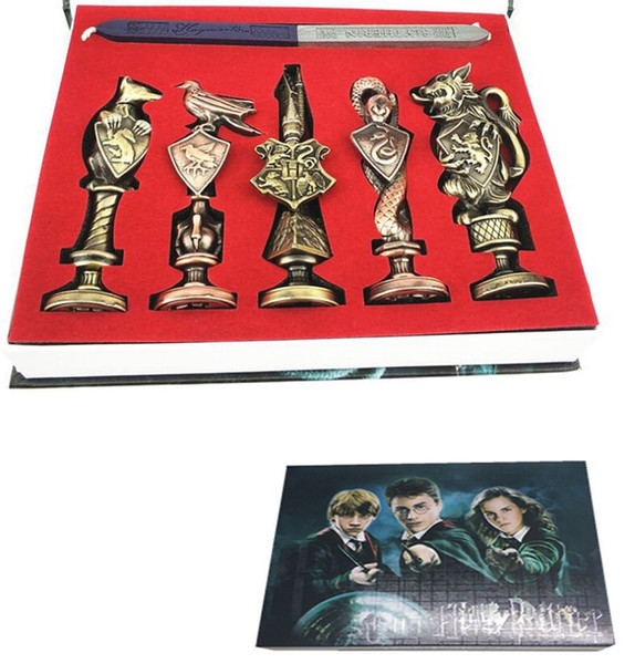 New Retro Harry Potter Wax Seal Stamp Cosplay Prop Gift Magic Hogwarts School Badge Pattern Seals Christmas Gift Toy