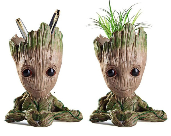Baby Groot Flowerpot Planter Action Figures Guardians of The Galaxy Toy Tree Man Cute Model Toy Pen Holder Pot Christmas Gift Home Table