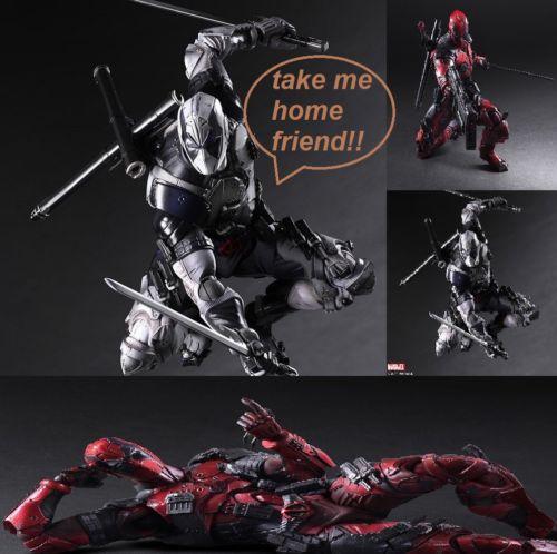 Play Arts 26CM PVC Deadpool Action Figure Model Toys PA Kai Wolverine Super Hero X-Men Collection Doll Toys Kids Gift
