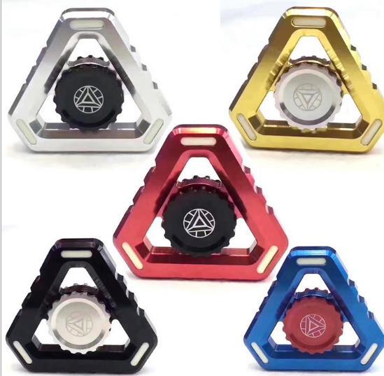 fidget spinner hand toy new king kong triangle night light aluminum alloy tip gyro decompression toys Spinner night light metal