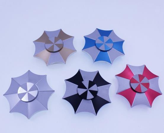 outdoor games hand toy Aluminum alloy Biochemical crisis protective umbrella of the top spinning top leisure fidget spinner
