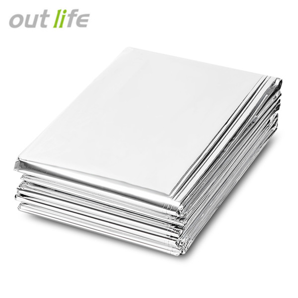 Outlife 210 x 140CM Outdoor Emergency Survival Thermal Mylar Blanket Keep Warm First Aid Equipment(SILVER)