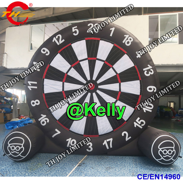 free air shipping 5m 16.5ft high giant inflatable dart board for sale, portable inflatable soccer football dart sport game