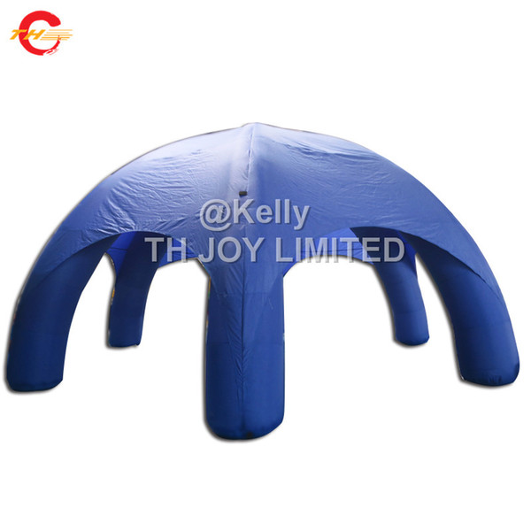 8m dia blue inflatable spider tent with legs cheap inflatable dome carnival party rental events lawn tent shelter factory