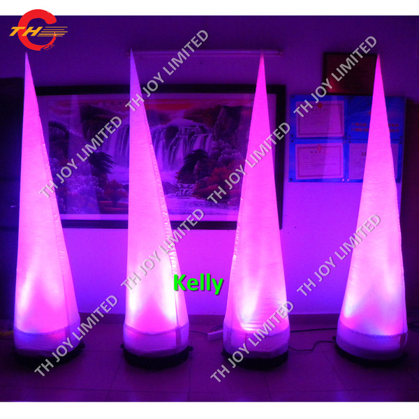 2m 3m 4m high LED lighting inflatable cone balloon for sale wedding stage decoration led inflatable cone balloons