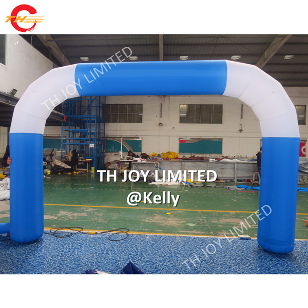 4m wide blue and white small inflatable arch door for sale cheap inflatable finish line arch gate outdoor advertising inflatable arches