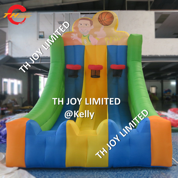 3.5x3x3.8mH oxford fabric inflatable basketball toss game for sale commercial carnival party rental inflatable basketball hoop tossing game