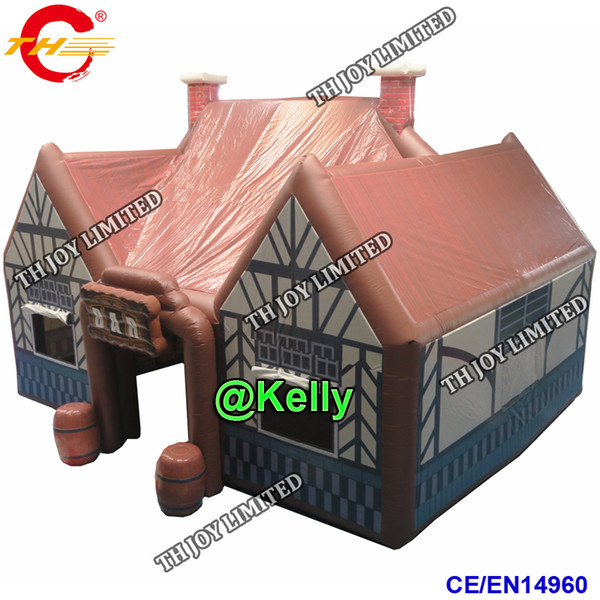 waterproof giant inflatable Irish pub tent for sale, pvc tarpaulin inflatable pub tent, cheap inflatable bar tent free shipping to door