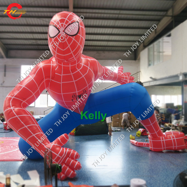 5m 16.5ft high giant inflatable spider man cartoon for sale outdoor advertising inflatable cartoon hero charactors balloon