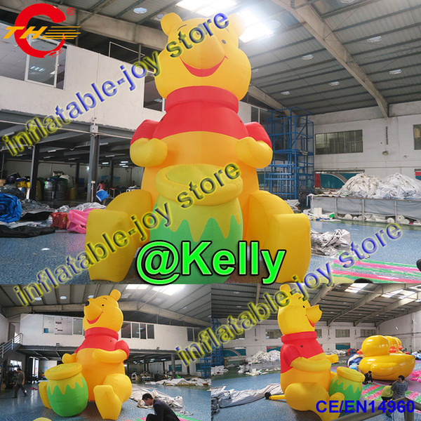 free air shipping 5mH inflatable yellow man cartoon for sale, advertising giant inflatable minion model, cheap big inflatable cartoons