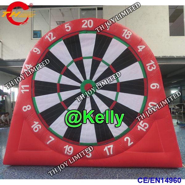 free door shipping 3mH inflatable foot dart for sale, commercial durable inflatable soccer dart board game