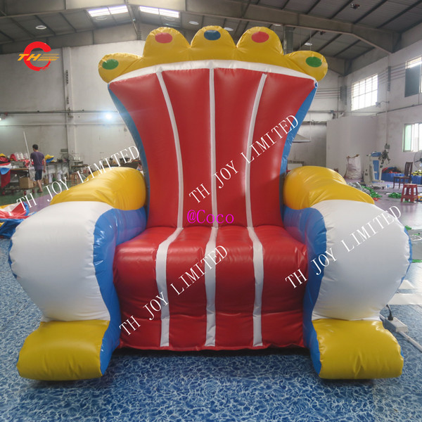 2m high big inflatable throne chair, inflatable king throne chair, inflatable carnival party air chair