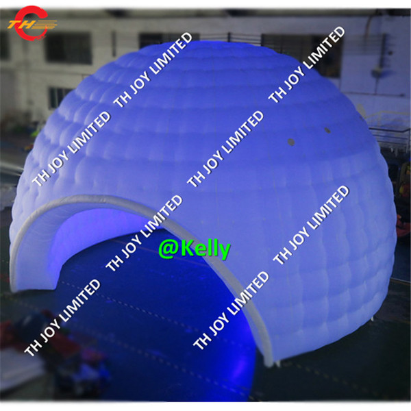 LED lighting inflatable dome tent for outdoor camping customized trade show inflatable tents cheap oxford fabric inflatable round tent