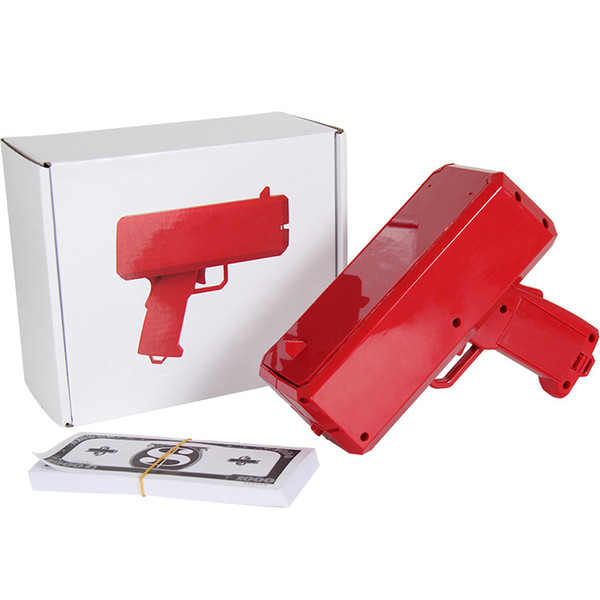 Cash Cannon Money Gun Launcher Decompression Fashion Toy Make It Rain Money Gun Cosplay Prop Red Cool Christmas Gift Toys