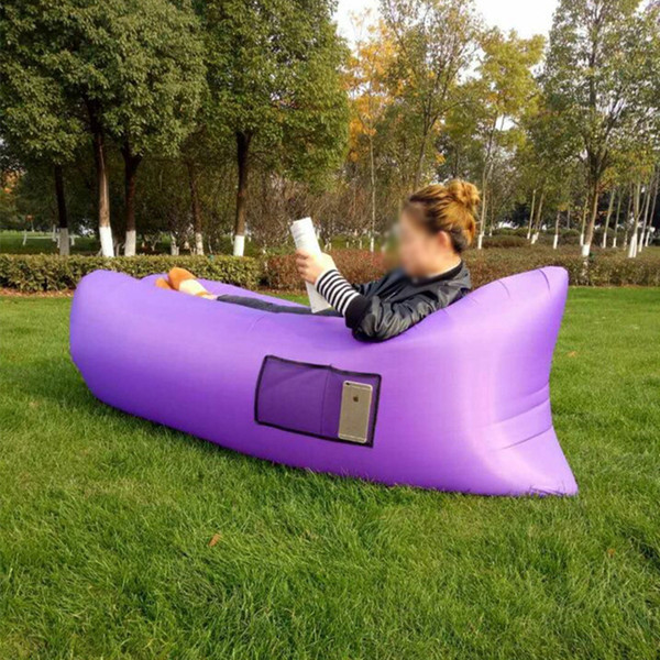 New Inflatable sofa with pouch Lounger Air Sofa Hammock Portable WaterProof bed chair Anti-Air Leaking Couch for Backyard Lakeside Beach