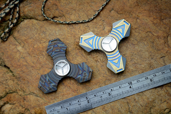 YSTART multifunctional Interstellar finger spinner ceramic ball bearing TC4 handle EDC tools free shipping