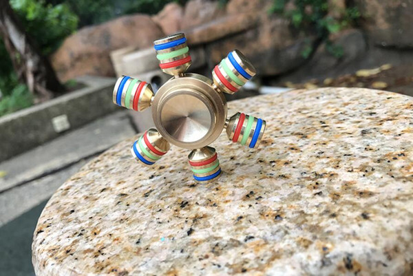 CKF Brass Hexagonal Fidget Spinner Hexa-spinner EDS Anti-stress Rotation Metal Spinners Cooper Fidget Spinner Decompression Novelty Toy