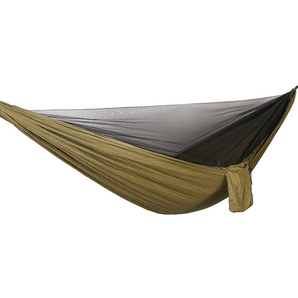 Ulatralight Double Mosquito Net Hammock Easy Set Up Hamak 290*140cm With Wind Rope Nails Portable For Camping Travel Yard