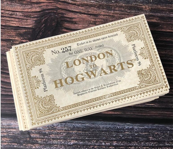 World of Harry Potter Hogwarts London Express Replica Train Ticket Hogwarts Express train Ticket Ornament Paper Toys for Kids Fans KKA5759