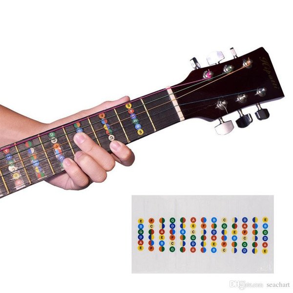 Guitar Fretboard Notes Map Labels Sticker Fingerboard Fret Decals for 6 String Acoustic Electric Guitarra NY049