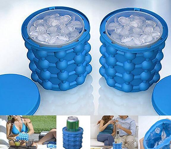 13.2*14.1cm New Ice Cube Maker Genie The Revolutionary Space Saving Ice Cube Maker 3D Creative Mold Ice Genie Kitchen Tools 2018