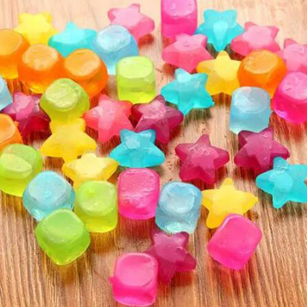 6pcs/pack Ice Cubes Plastic Fruit Shaped Reusable Plastic Multicolour Cool Cold Drinkware Bar Barbecue Party Bar Tools