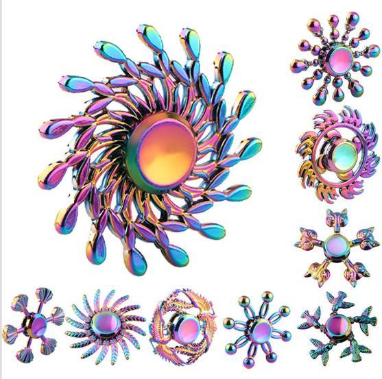 fashion alloy fidget spinner outdoor game pressure gyro color gyro pressure toy spinning top hand spinner