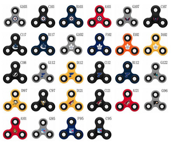 New Team 3-Way Fidget Spinner Hockey Team Accessories All 32 Teams High Quality Mix And Match Order Whoelsale All Fidget Spinner