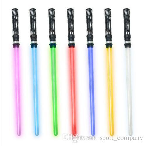 2018 New 7 Multicolors Led Lightsaber WarSword Toys Cosplay Props With Sound Flash for Boys Gifts Free Shipping
