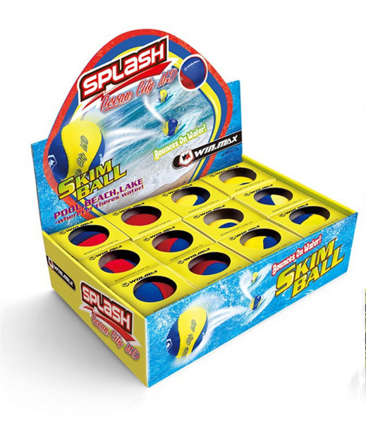 Winmax Good Quality Swimming Pool Toy Balls Bounces On Water Colour Skim Ball Water Proof Skimming Silicone Water Bouncing Ball