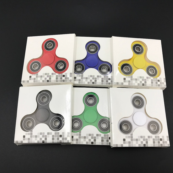 In stock Tri-Spinner Fidget Toys Plastic EDC Hand Spinner For Autism and ADHD RotationTime Long Anti Stress Toys Without Luminous or LED